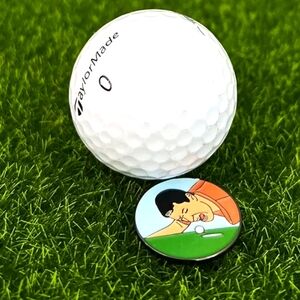 Happy Gilmore Golf Ball Marker with Magnetic Hat Clip Perfect Golf Gift